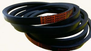 flat belt and a V-belt